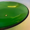 289 mm med 13 mm hål - Ampelglas grönt för bl.a. kristallkrona (äldre)