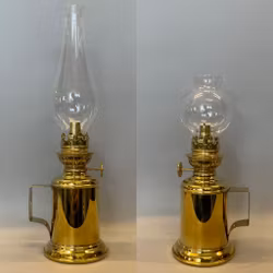 Grynet 6''' mässing fotogenlampa för bord/vägg