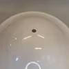287 mm med 9 mm hål - Ampelglas opalvit för bl.a. kristallkrona (ny)