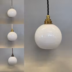 Halvklotslampa opal 14 cm
