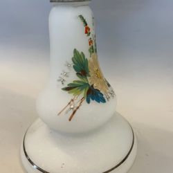 Handmålad fotogenlampa med liten kupa 8'''