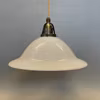 lampa med glasskarm textilsladd