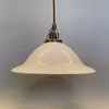 lampa med glasskarm textilsladd