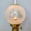 Harnisch mässingsfotogenlampa med fullriggare 10'''