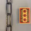 Större klassisk järnkedja (svart krom) 20x49 mm