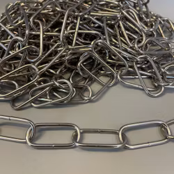 Stor klassisk järnkedja (nickel) 15x33 mm