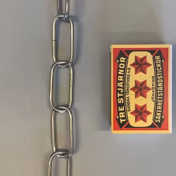 Stor klassisk järnkedja (nickel) 15x33 mm
