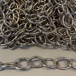 Oval järnkedja (nickel) 15x23 mm