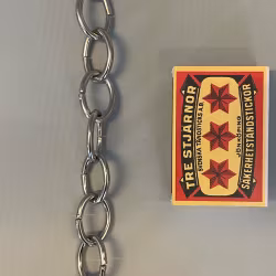 Oval järnkedja (nickel) 15x23 mm