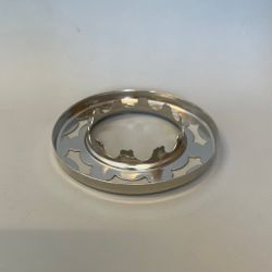 Kupring till fotogenlampa förnicklad (Ø 42 mm - 72 mm) - Passar 10''' brännare