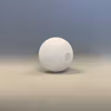 Halvklotkupa matt opalvit 12 cm (hål Ø 30 mm)