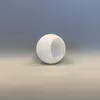 Halvklotkupa matt opalvit 12 cm (hål Ø 30 mm)