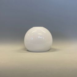 Halvklotkupa blank opalvit 14 cm (hål Ø 46 mm)