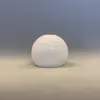 Halvklotkupa blank opalvit 14 cm (hål Ø 46 mm)