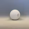 Halvklotkupa blank opalvit 14 cm (hål Ø 46 mm)