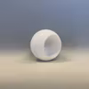 Halvklotkupa blank opalvit 14 cm (hål Ø 46 mm)