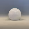 Halvklotkupa blank opalvit 16 cm (hål Ø 47 mm)