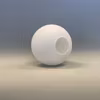 Klotkupa matt opalvit 15 cm (hål Ø 55 mm)
