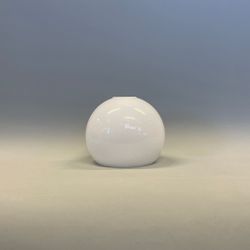 Halvklotkupa blank opalvit 12 cm (hål Ø 30 mm)