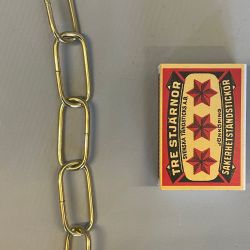 Stor klassisk järnkedja (mässing) 15x33 mm
