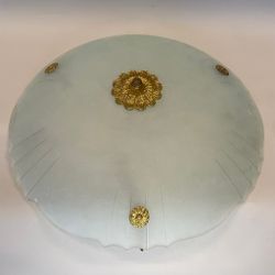 420 mm - Plafondglas med tre kedjor och knopp (äldre)