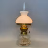 Bordsfotogenlampa i glas/mässing 14''' med skärm
