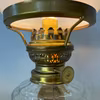 Bordsfotogenlampa i glas/mässing 14''' med skärm