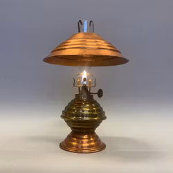 Minifotogenlampa i mässing/koppar med stjärnbrännare