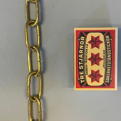 Äkta mässingskedja - mindre modell 14x29 mm