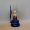Liten blå väggfotogenlampa med blå reflektor