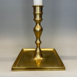 Ljusstake mässing fyrkantigt fat