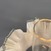 Fotogenlampa majolika med handmålad skärm 14'''