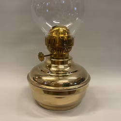 Mässingsfotogenlampa bordsmodell med wienerbrännare