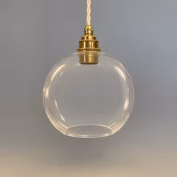 Halvklotslampa glasklar 20 cm