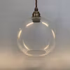 Halvklotslampa glasklar 20 cm