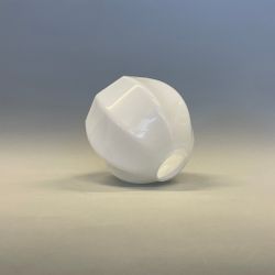 Parasollformad skärm opalvit 12 cm (hål Ø 42 mm)