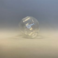 Parasollformad skärm glasklar 12 cm (hål Ø 42 mm)