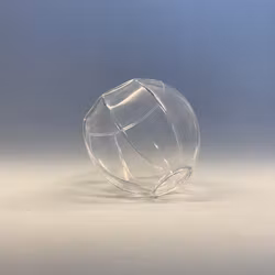 Parasollformad skärm glasklar 12 cm (hål Ø 42 mm)