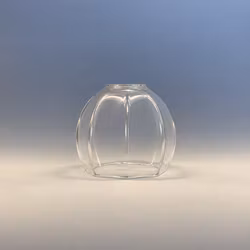 Parasollformad skärm glasklar 12 cm (hål Ø 42 mm)