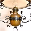 1890-tals fotogenlampa i koppar och järn med 9 ljus 20'''