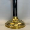 Svart piedestalfotogenlampa med kupa 14'''
