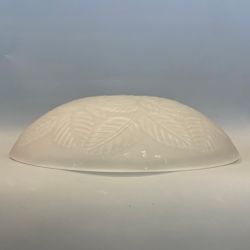 339 mm - Plafondglas frostat mönstrat med hål Ø 41 mm (äldre)