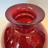 138 mm (140) - Vestaskärm "Holmegaard" vinrött glas
