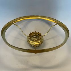Skärmring + galleri till fotogenlampa mässing (Ø 39 mm - 235 mm) - Passar 14''' innerdel