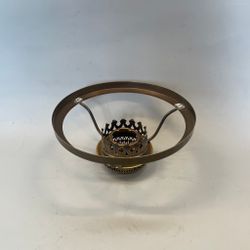 Skärmring med galleri till fotogenlampa patinerad (Ø 39 mm - 155 mm) - Passar 14''' innerdel