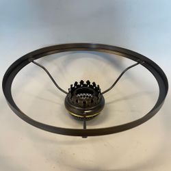 Skärmring + galleri till fotogenlampa patinerad (Ø 39 mm - 235 mm) - Passar 14''' innerdel