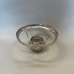 Skärmring + galleri till fotogenlampa förnicklad (Ø 39 mm - 155 mm) - Passar 14''' innerdel