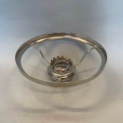 Skärmring + galleri till fotogenlampa förnicklad (Ø 39 mm - 190 mm) - Passar 14''' innerdel