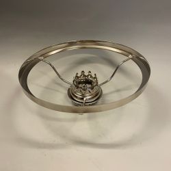 Skärmring + galleri till fotogenlampa förnicklad (Ø 33 mm - 190 mm) - Passar 10''' innerdel