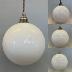 Halvklotslampa opal 20 cm